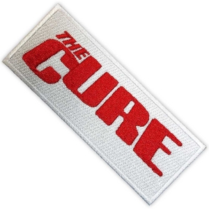 THE CURE - Red Logo [iron on] -- Embroidered  Patch