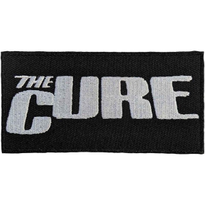 THE CURE - White Logo [iron on] -- Embroidered  Patch