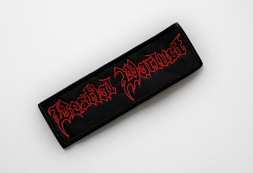 BESTIAL WARLUST - Logo [red] -- Embroidered Patch.JPG