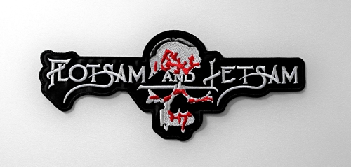 FLOTSAM AND JETSAM - Bloody Skull -- Embroidered Backpatch.JPG