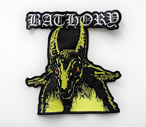 BATHORY - Goat [gold] -- Embroidered Backpatch.JPG