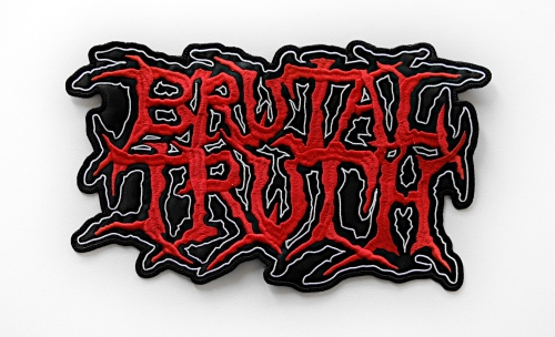 BRUTAL TRUTH - Logo [red] -- Embroidered Backpatch.JPG