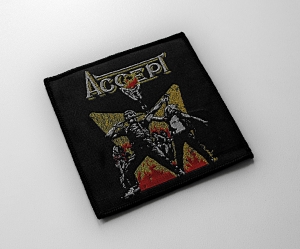 ACCEPT - Flames [black] -- Woven Patch