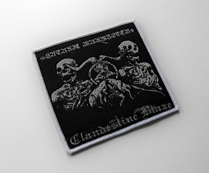 CLANDESTINE BLAZE x SATANIC WARMASTER - Untitled [white] -- Woven Patch