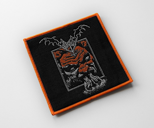 MORTEM - The Devil Speaks In Tongues [orange] -- Woven Patch.JPG