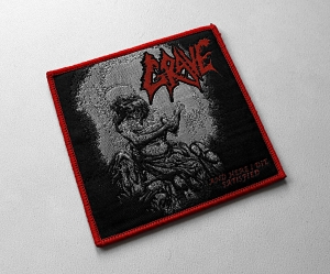 GRAVE - And Here I Die Satisfied [red] -- Woven Patch
