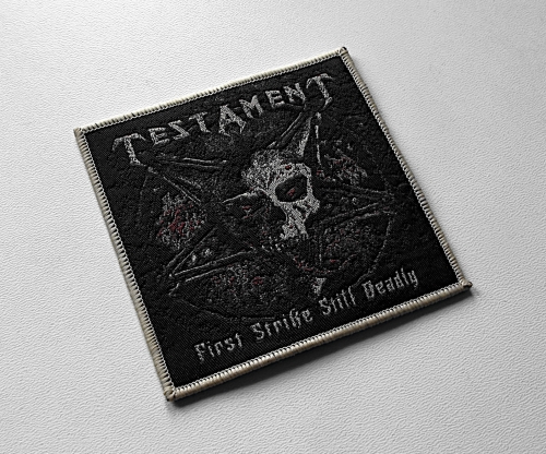 TESTAMENT - First Strike Still Deadly [coffee] -- Woven Patch.JPG