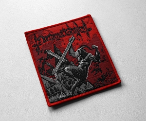 NOCTURNAL GRAVES - Satan's Cross [red] -- Woven Patch