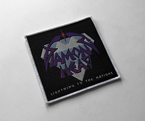 DIAMOND HEAD - Lightning To The Nations [white] -- Woven Patch.jpg