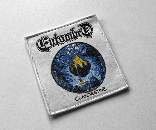ENTOMBED - Clandestine [white] -- Woven Patch.jpg