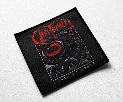 OBITUARY - Cause Of Death [black] -- Woven Patch.jpg