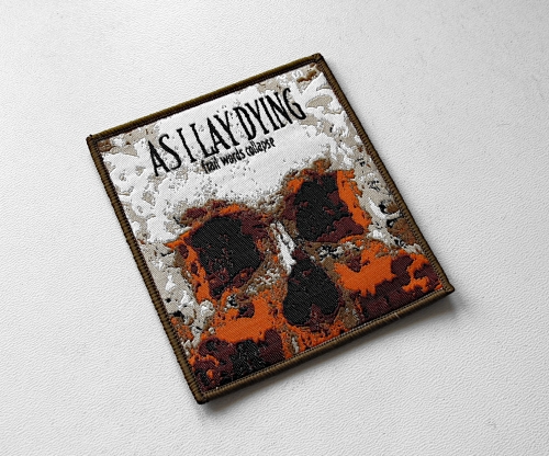 A I LAY DYING - Frail Words Collapse [brown] -- Woven Patch.jpg