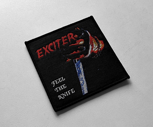 EXCITER - Feel The Knife [black] -- Woven Patch.jpg