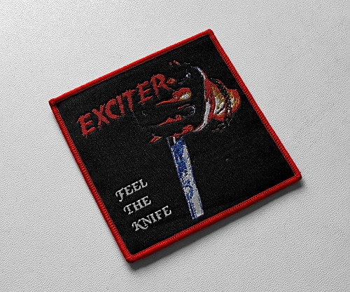 EXCITER - Feel The Knife [red] -- Woven Patch.jpg