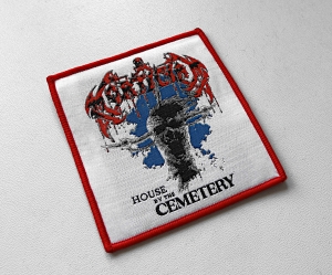 MORTICIAN - House By The Cemetery [red] -- Woven Patch
