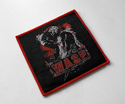W.A.S.P. - Blackie With Skull [red] -- Woven Patch.jpg