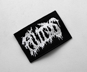 Naszywka Haftowana FLUIDS - Logo [white]