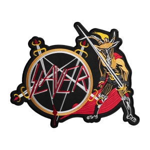 SLAYER - Show No Mercy [iron on] -- Embroidered  Backpatch