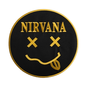 NIRVANA - SMILEY #2 [iron on] -- Embroidered Backpatch