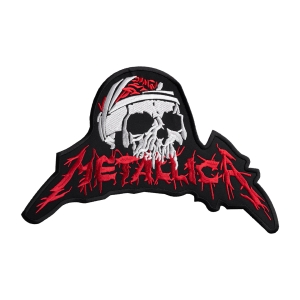 METALLICA - SKULL BLACK [iron on] -- Embroidered Backpatch 