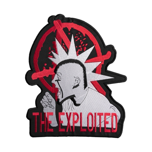 THE EXPLOITED - FUCK SYSTEM [iron on] -- Embroidered Backpatch (1).jpg