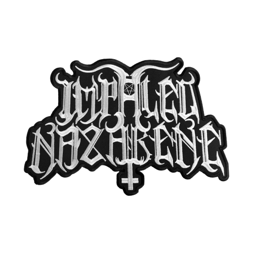 IMPALED NAZARENE - LOGO WHITE [iron on] -- Embroidered Backpatch (1).jpg