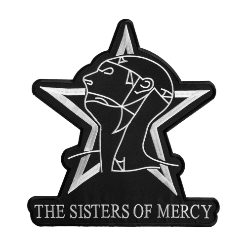 SISTERS OF MERCY - LOGO WHITE [iron on] -- Embroidered Backpatch (1).jpg
