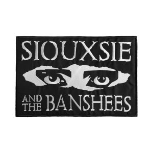 SIOUXSIE AND THE BANSHEES - LOGO WHITE [iron on] -- Embroidered Backpatch