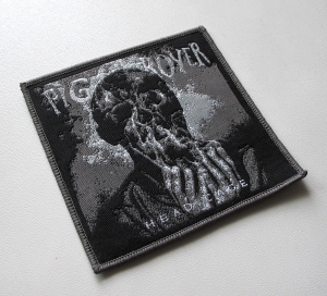 PIG DESTROYER - Head Cage [gray] -- Woven Patch 