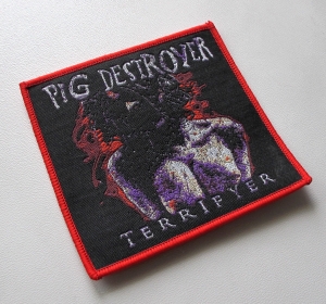 PIG DESTROYER - Terrifyer [red] -- Woven Patch 