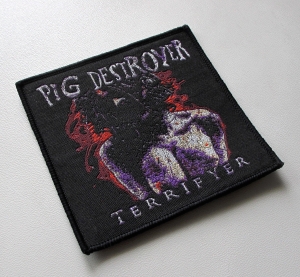 PIG DESTROYER - Terrifyer [black] -- Woven Patch