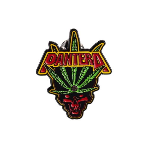 przypinka PANTERA - LEAF SKULL.jpg