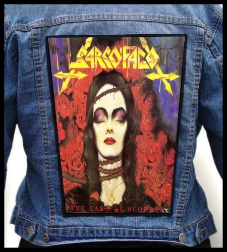 SARCOFAGO - The Laws of Scourge -- Backpatch.jpg