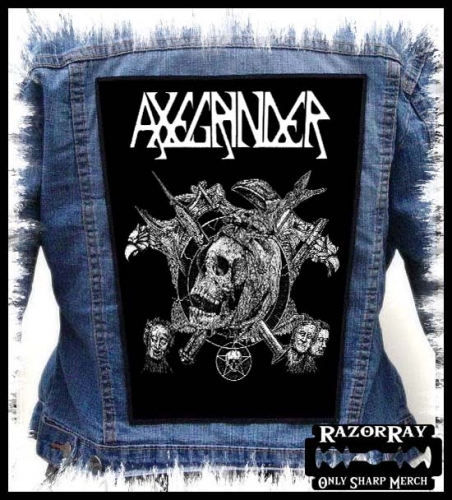 AXEGRINDER - Skull -- backpatch back patch.jpg