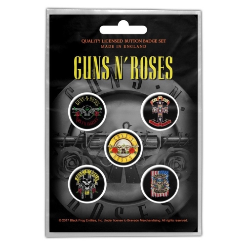 zestaw 5 szt. przypinek GUNS N ROSES - BULLET LOGO.jpg