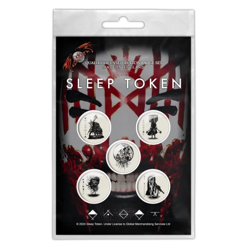 zestaw 5 szt. przypinek SLEEP TOKEN - VESSEL MASK.webp