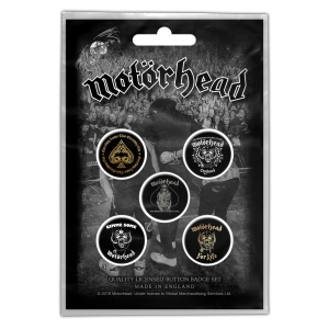 MOTORHEAD - CLEAN YOUR CLOCK -- Badges [5 Pack]