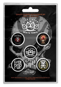FIVE FINGER DEATH PUNCH -- Badges [5 Pack]  