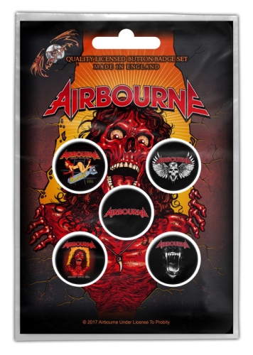 zestaw 5 szt. przypinek AIRBOURNE - BREAKIN’ OUTTA HELL.jpg