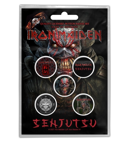 zestaw 5 szt. przypinek IRON MAIDEN - SENJUTSU.jpg