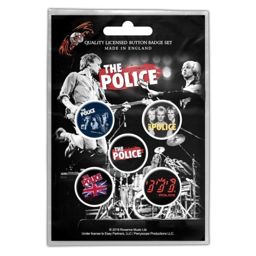 zestaw 5 szt. przypinek THE POLICE - VARIOUS.jpg