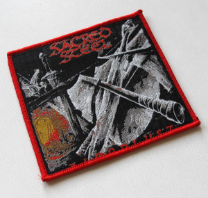 SACRED STEEL - Bloodlust [red] -- Woven Patch 