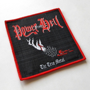 POWER FROM HELL - The True Metal [red] -- Woven Patch