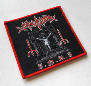 SARCOFAGO - I.N.R.I #2 [red] -- Woven Patch