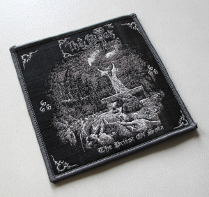 THE BLACK - The Priest Of Satan [gray] -- Woven Patch 