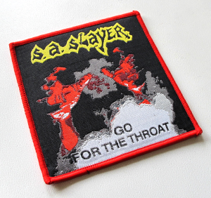 S.A. SLAYER - Go For The Throat [red] -- Woven Patch 