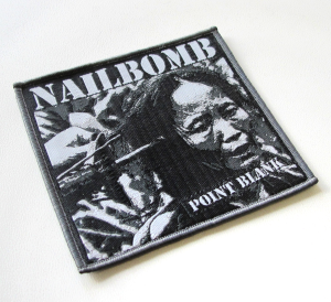 NAILBOMB - Point Blank [gray] -- Woven Patch