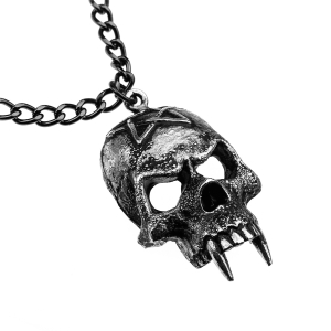 VAMPIRE SKULL -- Metal Pendant 