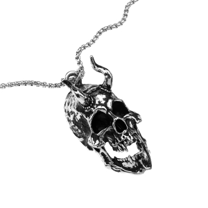 VAMPIRE DEVIL SKULL -- Metal Pendant 