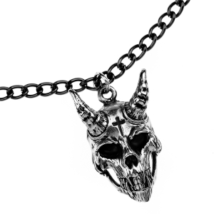 SKULL #2 -- Metal Pendant 